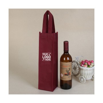 Non-woven Fabric Single Wine Bottle Bag, Olive oil Bift Bag